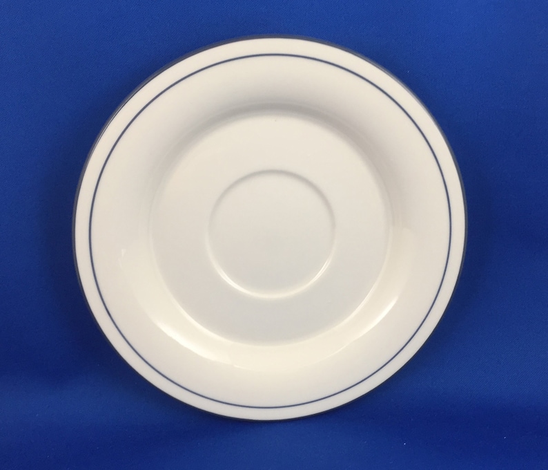 Lenox Chinastone, Blue Patterns, Choice of Piece, Country, Sky and For the BLUE, Discontinued 1990's, Made USA Saucer-For the Blue