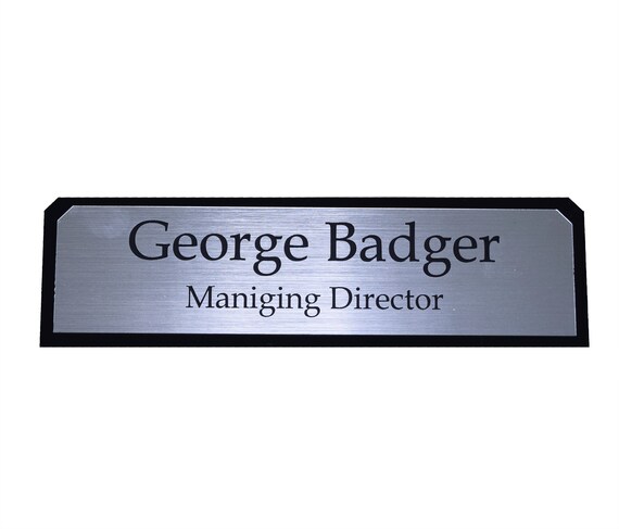 Executive Personalised Desk Name Plate Custom Engraved Sign Etsy