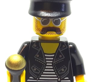 Village People Leatherman Singer Minifigure, Made From LEGO Parts