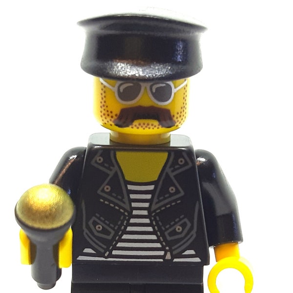 Village People Leatherman Singer Minifigure, Made From LEGO Parts