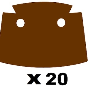 Pack of 20 Coat Capes Brown For Minifigures,  Minifigs