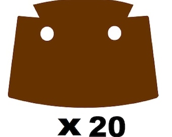 Pack of 20 Coat Capes Brown For Minifigures,  Minifigs