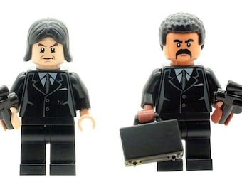 Custom Pulp Fiction (Vincent Vega & Jules Winnfield) Minifigures - Made From LEGO Parts