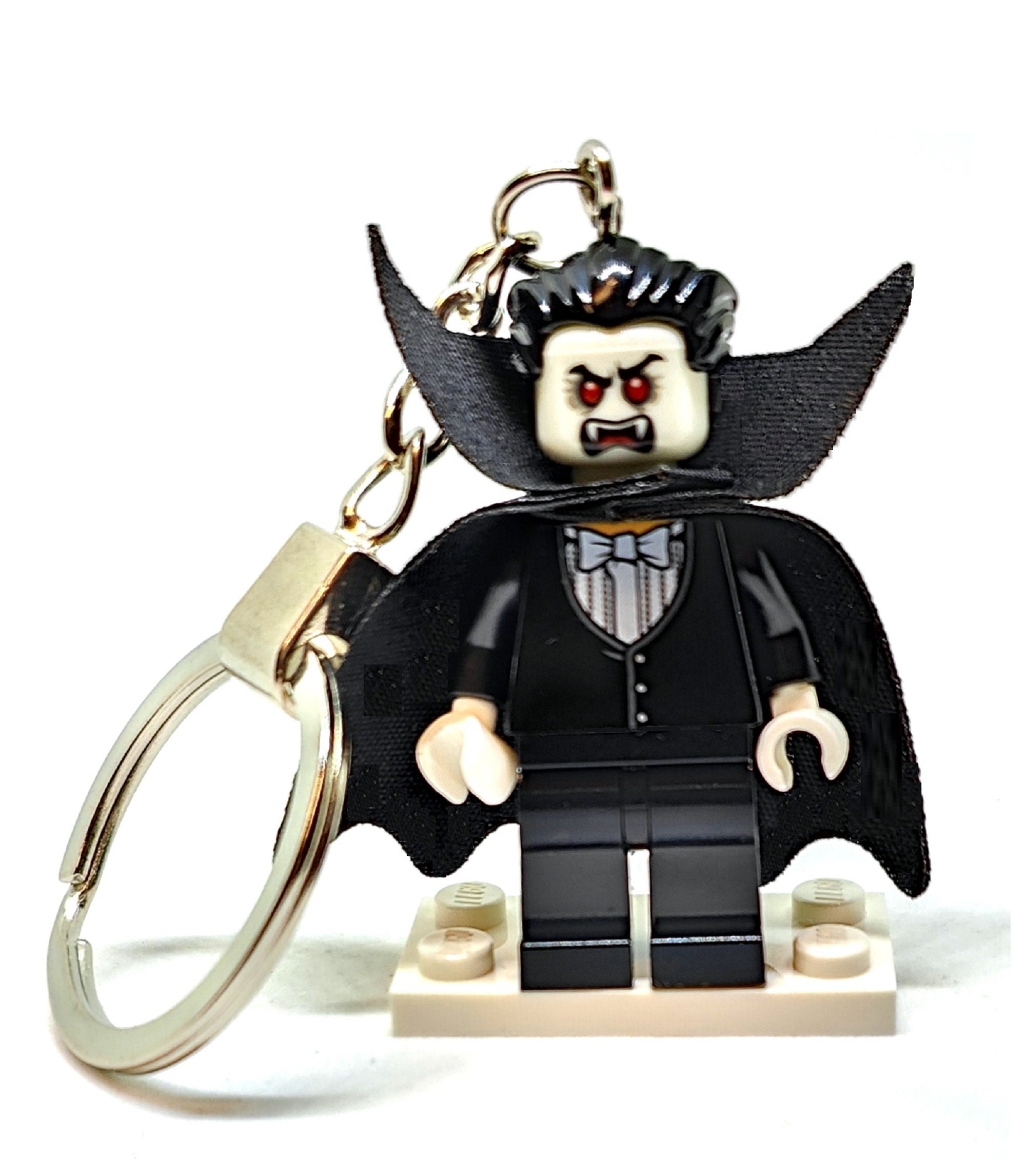 Vampire Dracula Halloween Minifigure Keychain Handmade Made From LEGO Parts Etsy Canada