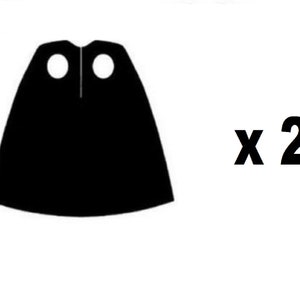 Pack of 25 Capes Black For Minifigures,  Minifigs