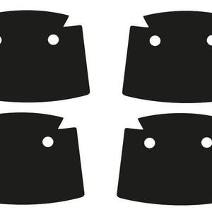 Pack of 4 Black Coat Capes with Collar For  Minifigures,  Minifigs