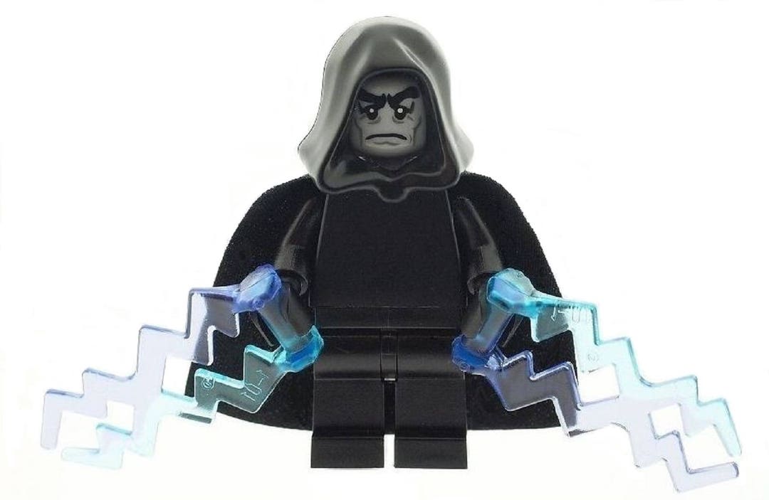 Star Wars Emperor Palpatine darth Sidious With 2 Lightning Weapons Made From LEGO Parts and a Custom Cape Etsy