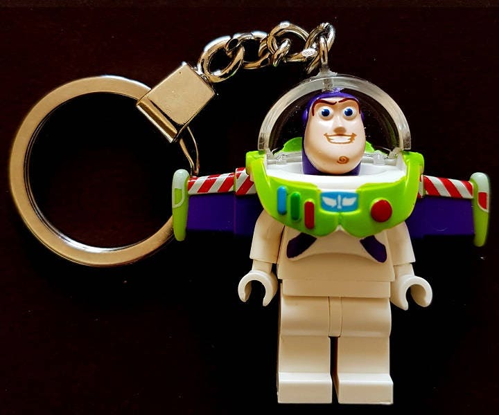 Parts Etsy Legs Buzz Handmade Torso Plain Lightyear with Keychain Minifigure Made White From Toystory LEGO -