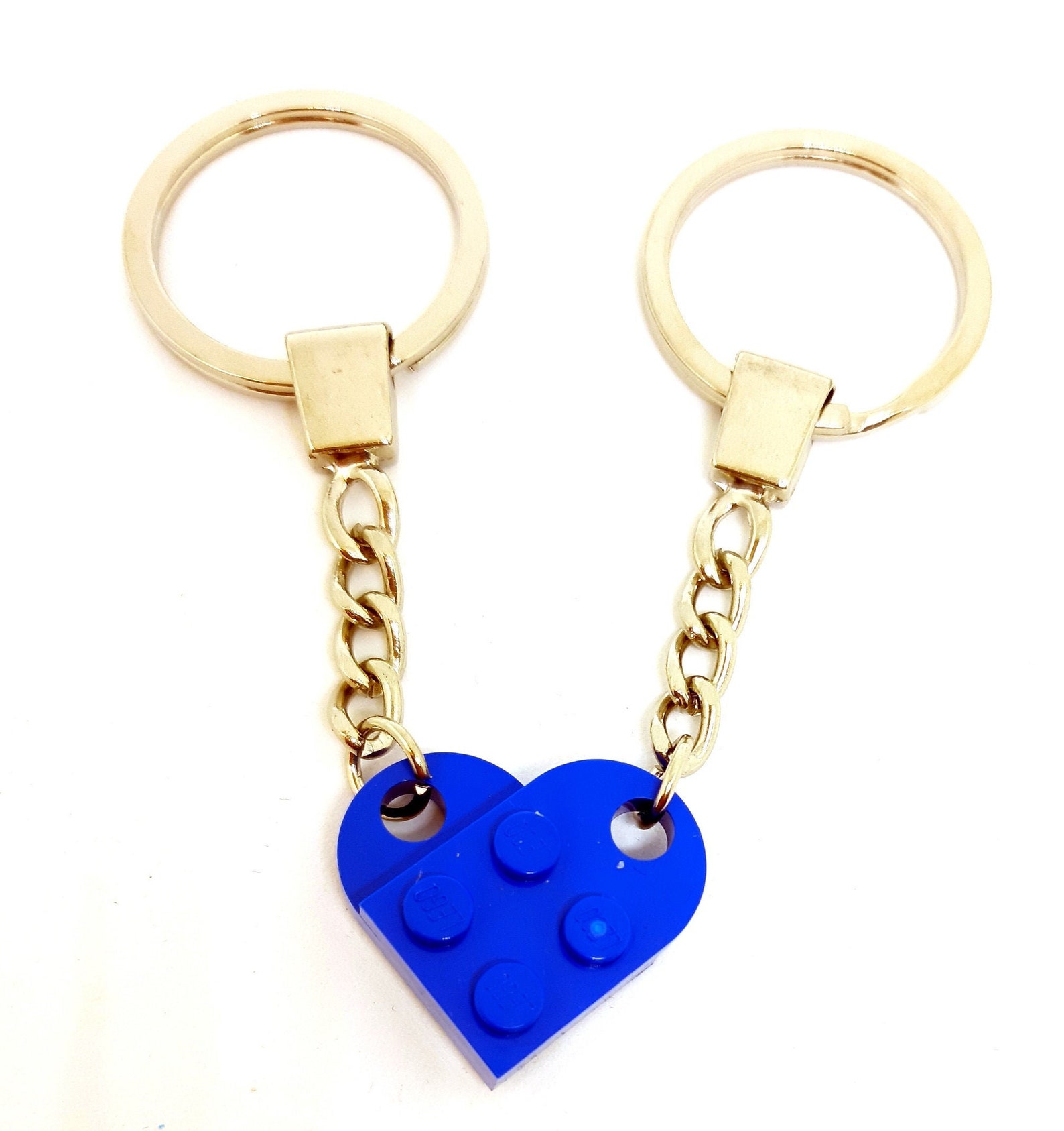 Blue Love Heart Keychain Keyring Valentines Present Gift | Etsy