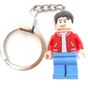 Peter Parker Minifigure Keychain  Custom made with LEGO parts