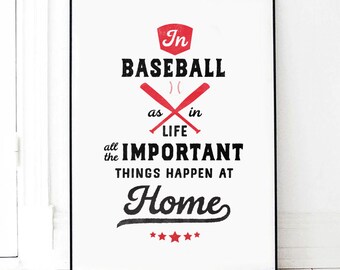 Baseball Nursery Print, Baseball Print, Sports Kids Printable Quote, Baseball Gift, Sports Nursery Decor, Baby Boys Room Art, Baseball Decor