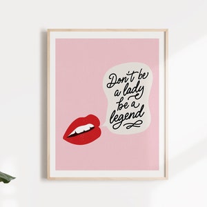 Feminist Art Print, Feminist Quote, Girl Boss Empowered Women Office Decor, Dorm Room Decor for Girls, Feminist Gift for Her, Girl Power