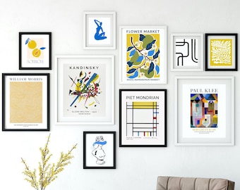 Eclectic Home Decor, Gallery Wall Art Set of 10, Gallery Wall Prints, Maximalist Art Boho Wall Decor, Printable Art Exhibition Poster Modern