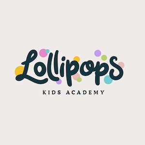 Diseño de logotipo de confeti, logotipo de boutique de bebé, marca de logotipo lindo, logotipo caprichoso de Rainbow Kids Shop, diseño de marca de logotipo dibujado a mano, logotipo de ropa