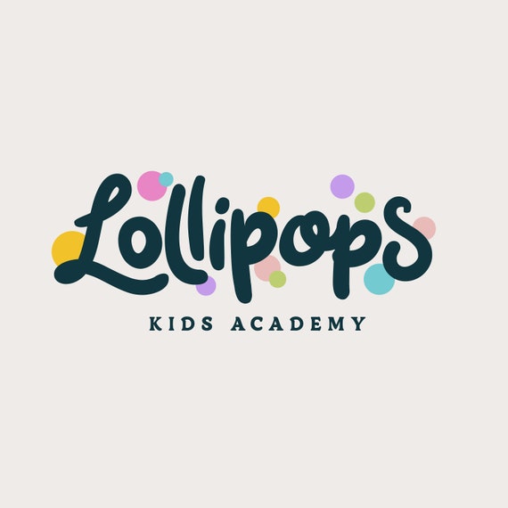 Confetti Logo Design, Baby Boutique Logo, Cute Logo Branding, Rainbow Kids Shop Whimsical Logo, Hand Drawn Logo Brand Design, Clothing Logo