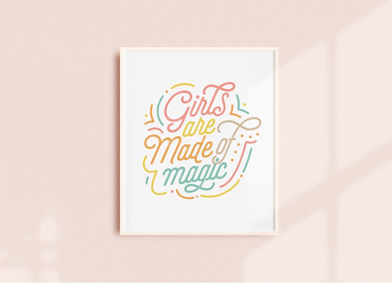 Feminist Art Girl Nursery Wall Decor Girl Power Print For Etsy