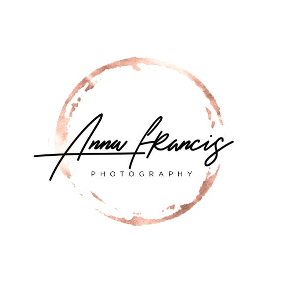 rose gold logo photography logo watermark modern circle logo etsy