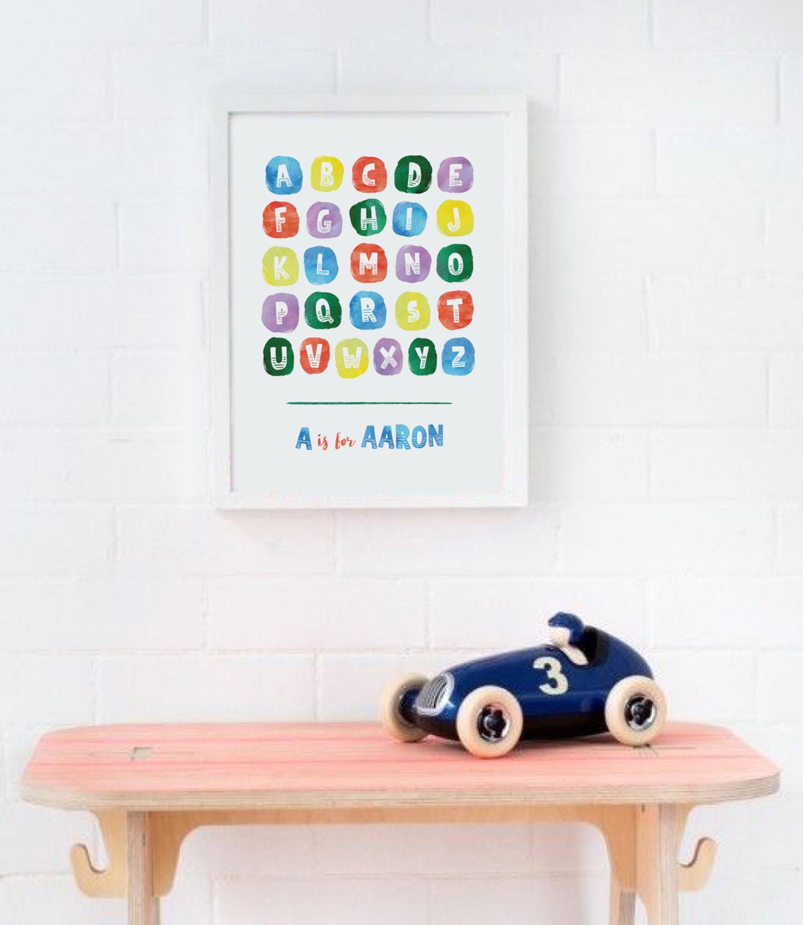Personalized Nursery Monogram Print Alphabet Print Baby Name Etsy