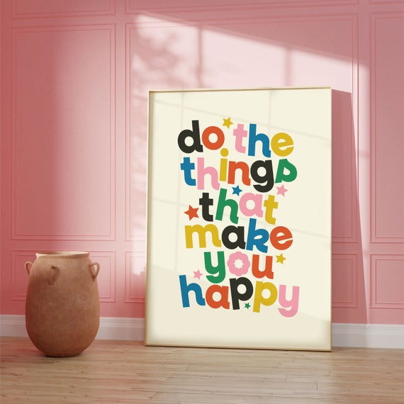 Trendy Wall Art, Retro Aesthetic Home Decor, Motivational Poster Large Printable Art, Downloadable Prints, Positive Quote, Best Friend Gift