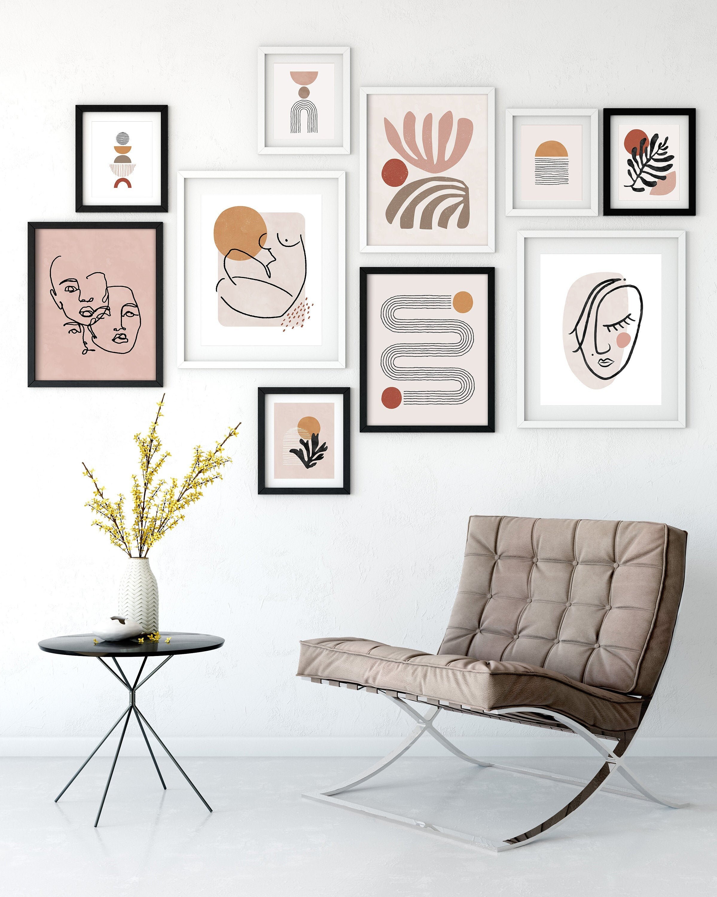 Downloadable Gallery Wall Set,Wall Collage Kit,Art Print Bundle,Boho Wall Prints,One Line Art,Abstract Landscape Print,Botanical Wall Art Downloadable Gallery Wall Set,Wall Collage Kit,Art Print Bundle,Boho Wall Prints,One Line Art,Abstract Landscape Print,Botanical Wall Art