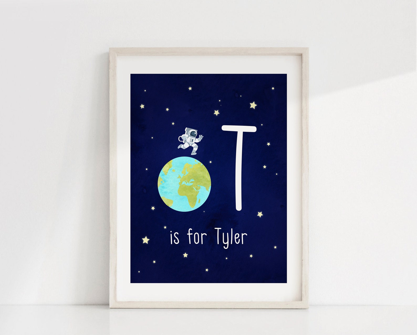 Monogram Print Boy Nursery Decor Personalized Baby Name | Etsy