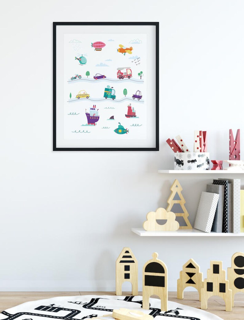 Kids Car Print Cars Wall Art Cars Nursery Art Toddler Boys Etsy