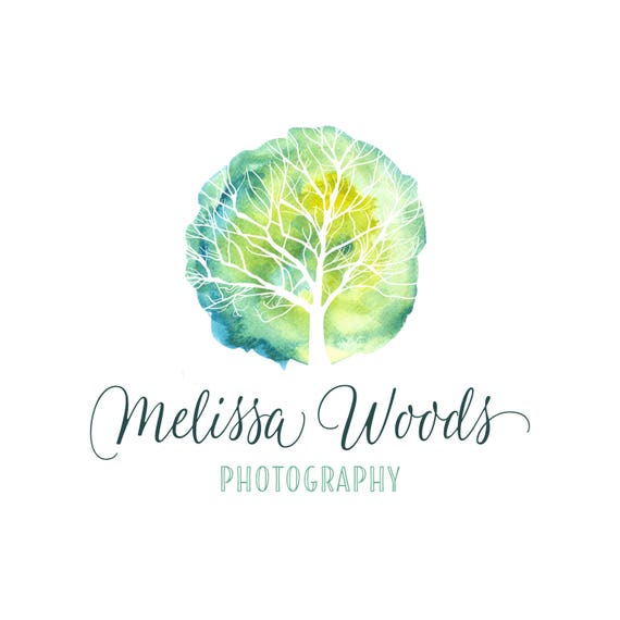 Aquarell Baum Logo Vorgefertigte Logo Design Etsy