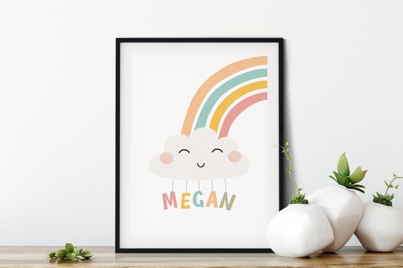 baby skunk print Boho black print Modern nursery set Nursery rainbow Baby rainbow Abstract rainbow poster Nursery prints set of two