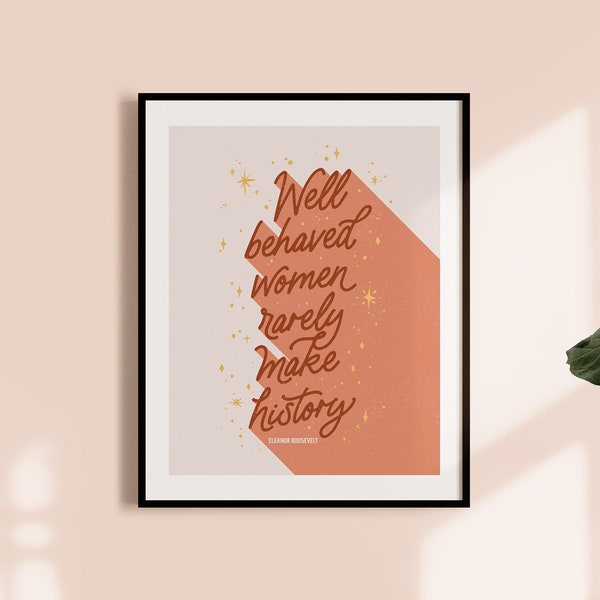 Feminist Art Print, Printable Quote Feminist Poster, Women Empowerment Quote Print, Vintage Typography Feminist Gifts Dorm Decor for Girls