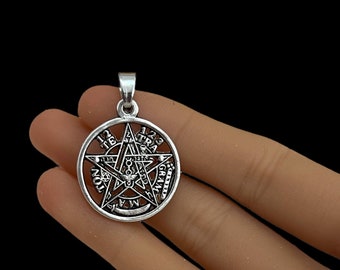 Capa de plata del símbolo del tetragrámaton. 25MM. ¡Nuevo!