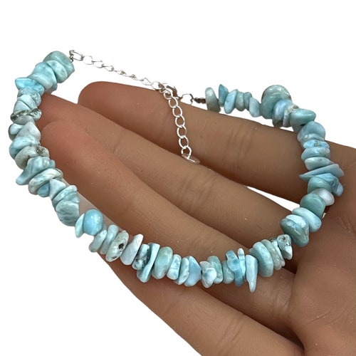Sterling Silver Larimar Bracelet High Quality