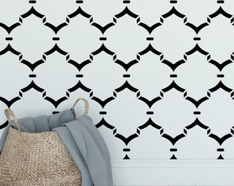 Moroccan Outline Stencil - Reusable DIY Wall Stencils for Interior Design of a Moroccan Outline Pattern - 34" x 21.5"