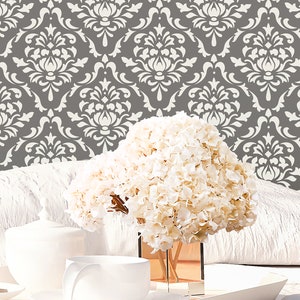 Damask Floral Stencil - Wall Stencil, Damask Stencil, Decor Stencils, Wall Stencils, Damask Floral, Large Wall Stencils, Stencil For Walls