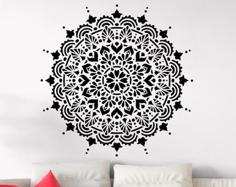 Paradise Mandala Stencil - Boho Mandala Decor - Hippie Zen Indian Bohemian Room Decor - Laser-cut Stencils Made in USA