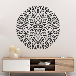 Katedraali Mandala Stencil - Large Mandala Stencil For Furniture, Large Mandala Wall Stencil, Large Mandala Stencil, Bedroom Stencils