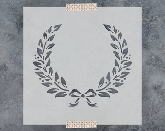 foliage wreath stencil Reusable Stencil 7mi mylar Craft stencil Wreath Stencil Pillow Stencil Chalk Stencil DIY Sign making Stencil
