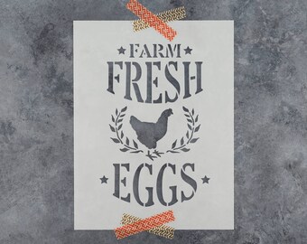 farm stencil stencils for Wood Signs reusable fresh eggs stencil chicken stencil stencil for painting Farmer Market stencil n.2