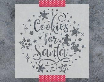 Christmas Mix STENCIL 3 sizes Santa Holly Tree Reindeer Craft SUPERIOR 250 MYLAR