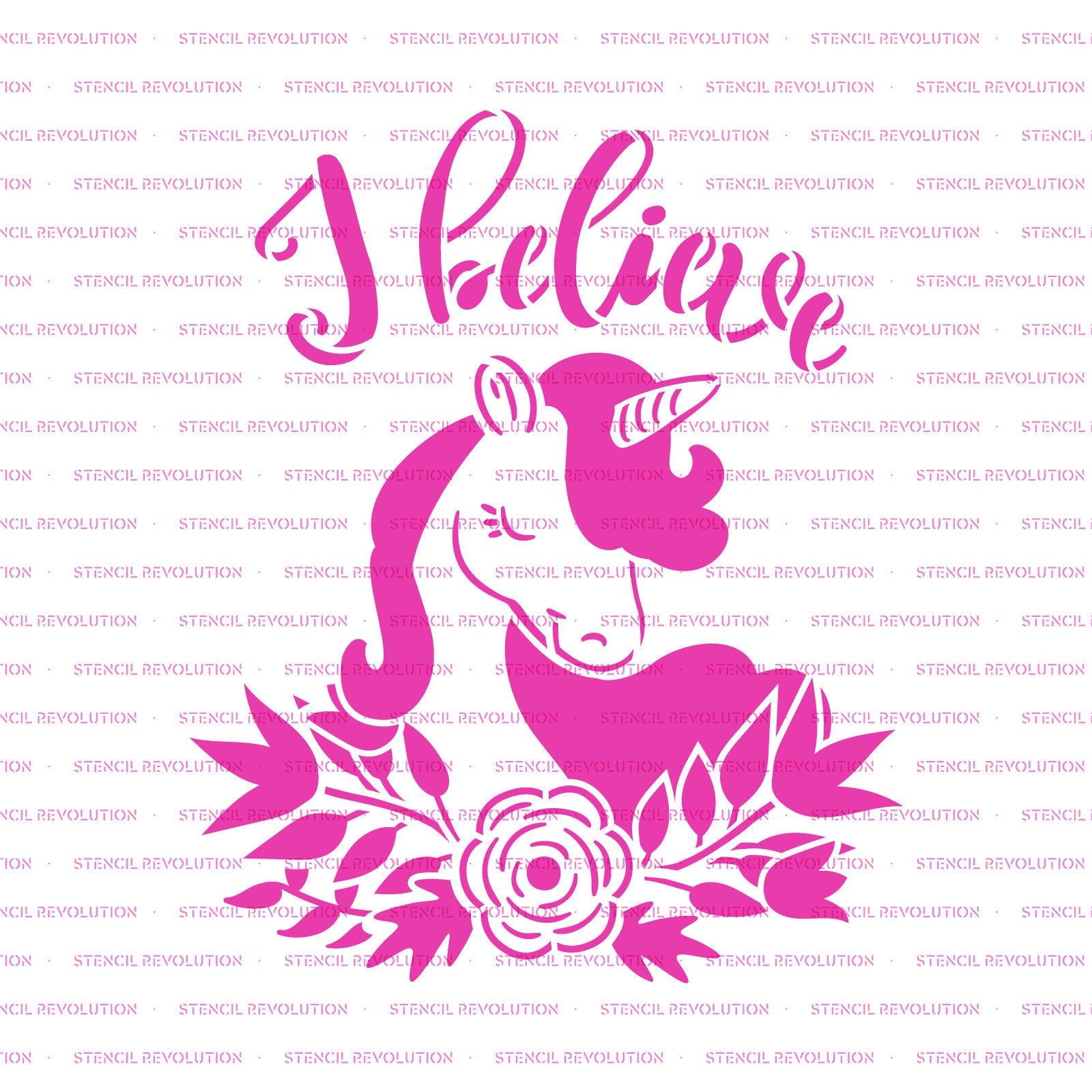 I Believe in Unicorns Stencil Reusable DIY Craft Stencils of - Etsy
