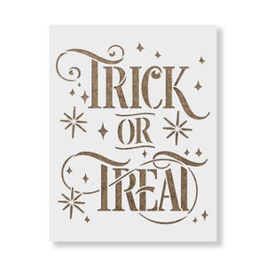 Trick or Treat Sparkles Stencil - Reusable Stencils for Painting - Mylar Stencil for DIY Projects and Crafts