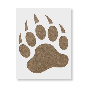 Bear Paw Claw Stencil - Bear Stencil, Paw Stencil, Claw Stencil, Animal Stencil, Wildlife Stencils, Nature Stencils, Forest Stencil