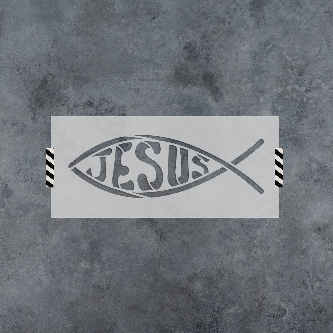 Jesus Fish Stencil Stencils for Signs Jesus Stencil Christ