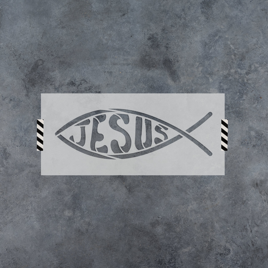 Jesus Fish Stencil Stencils for Signs Jesus Stencil Christ