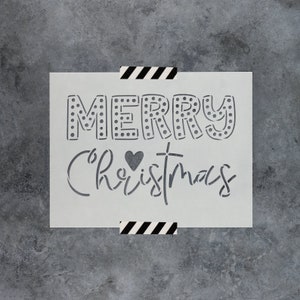 Christian Merry Christmas Stencil - Christian Stencil, Merry Stencil, Christmas Stencil, Christmas Craft, Christmas Stencils
