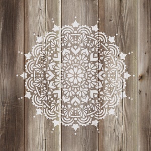 Paradise Mandala Stencil Boho Mandala Decor Hippie Zen Indian Bohemian Room Decor Laser-cut Stencils Made in USA image 4