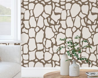 Rock Wall Pattern Stencil for Painting Walls, Stencils for Wallpaper Design and Home Décor