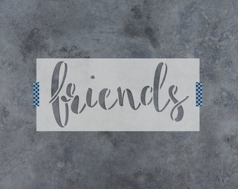 Friends Word Stencil Template for Signs, Friendship Craft Painting Reusable Stencils