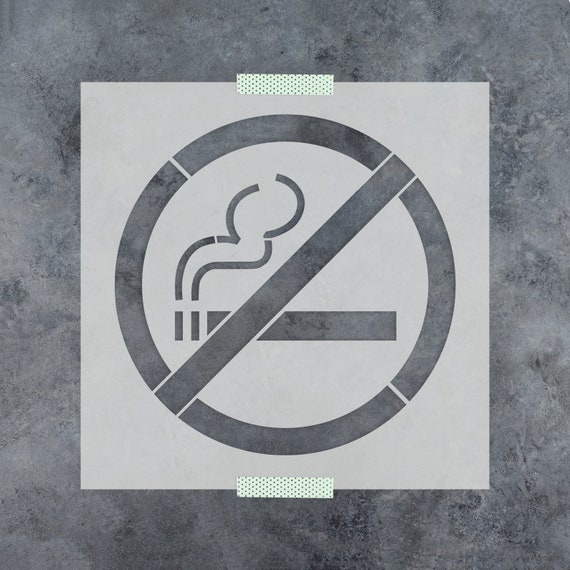 No Smoking Stencil Reusable Sign Template for Walls Floors Doors Decals  Stickers Stencils