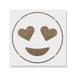 Emoji Heart Eyes Stencil - Reusable DIY Craft Stencils of Emoji Heart ...