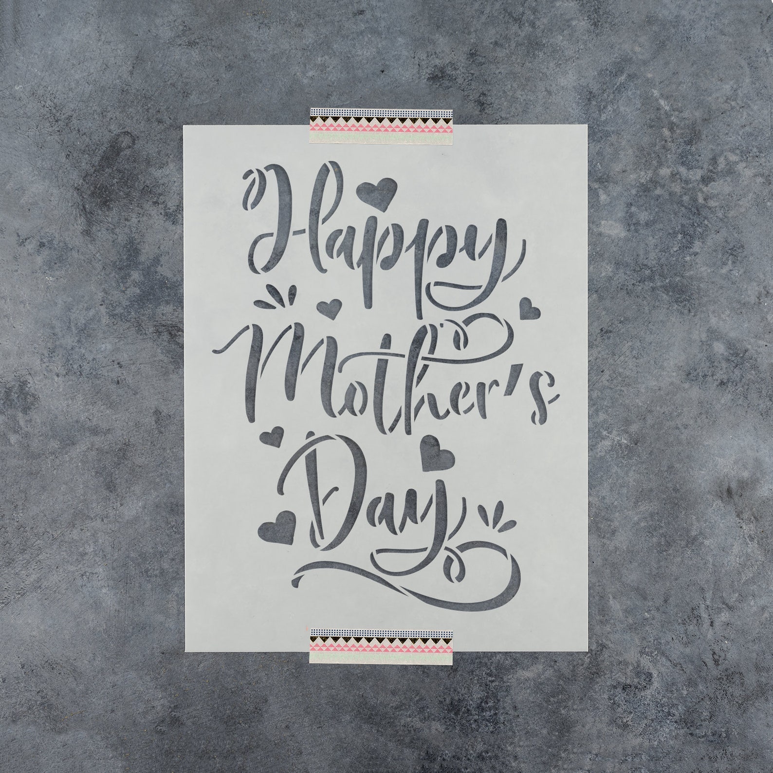 Happy Mothers Day Stencil Durable & Reusable Mylar Stencils - Etsy